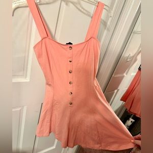 Forever 21 Button Pink Flowy Romper